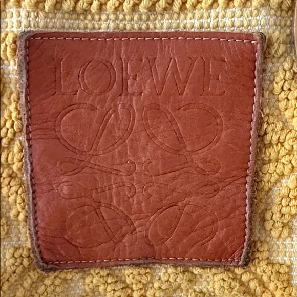 Loewe Yellow and Tan Textured Tote - Picture 2 of 7
